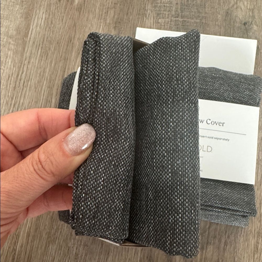 Threshold Gray Outdoor Pillow Cover Set - Picture 4 of 4